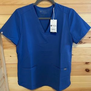 FIGS Casma Three-Pocket top small in Denim NWT